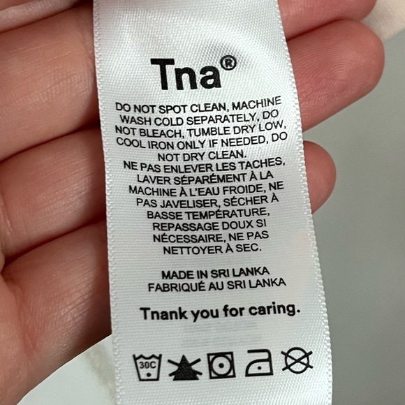 TNA • Baby Pink Cropped Short Sleeve Tee Shirt - Picture 2 of 6